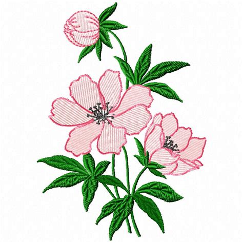 Embroidery Designs Flowers - ClipArt Best