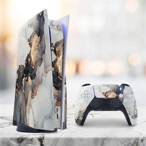 Ps5 Skin Gold Ps4 Skin Ink Ps4 Skin Black Ps4 Skin Marble Ps5 Etsy