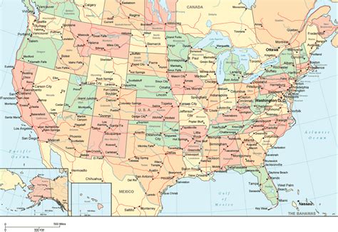 Ookgrylerap Detailed Map Of Usa With States And
