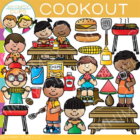 Kids Cookout Clip Art Images And Illustrations Whimsy Clips