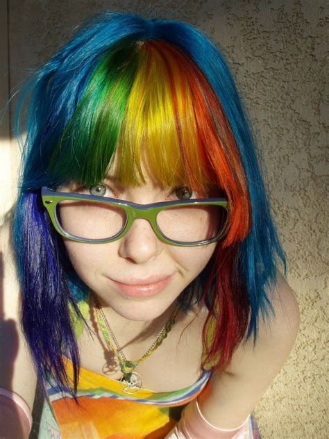 Adorable Rainbow Hair With Bangs From Deviantart Hairstyles With Bangs Summer Hairstyles
