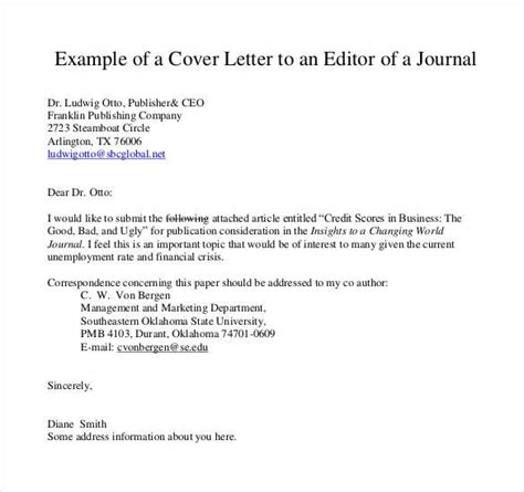 Cover Letter Template Journal Resume Format Modèle De Lettre De