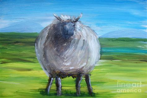 Baadass Irish Sheep Painting By Chris Murray Fine Art America