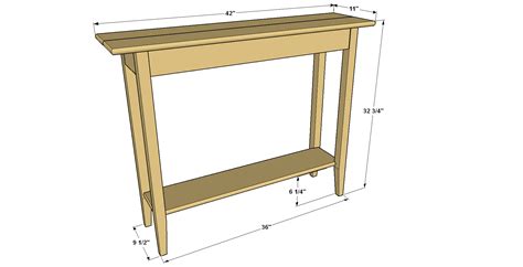 Diy Plans For Console Table