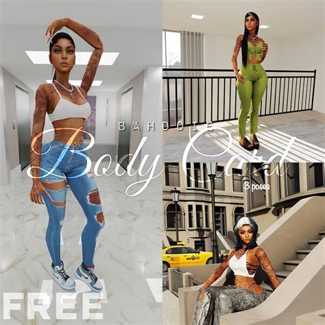 Bahddie Posesand Animations Body Card Pose Pack
