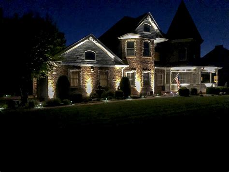 Led Outdoor Landscape Lighting A Fancy House Or Castle In Missouri