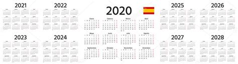 2021 2022 2023 2024 Calendar Spanish Calendar 2021 2022 2023 2024 2025