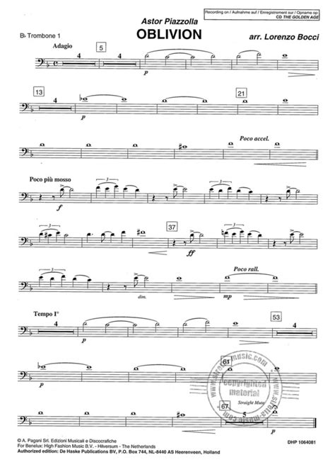 Robert longfield hal leonard corporation 10374202e medium easy. Oblivion van Astor Piazzolla | in de Stretta bladmuziek ...