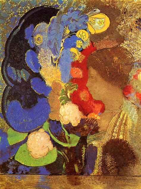 His nickname was a derivation of his mother's first name, odile, who was a french creole woman from louisiana. Woman among the Flowers, c.1910 - Odilon Redon - WikiArt.org