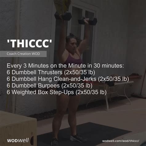Thiccc Workout Functional Fitness Wod Wodwell Crossfit Workouts