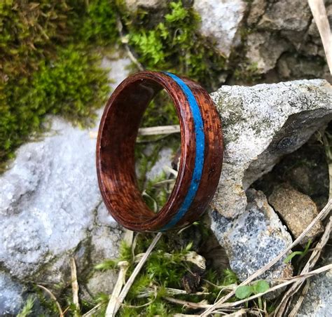 Ring Wood Wood Ringwood Rings For Men 5 Year Anniversary Etsy