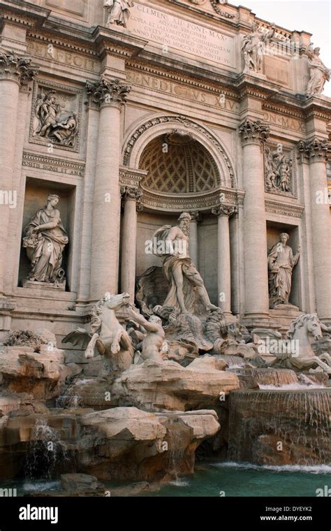The Trevi Fountain Located In Rome Italy Made Between 1732 1762 Ad