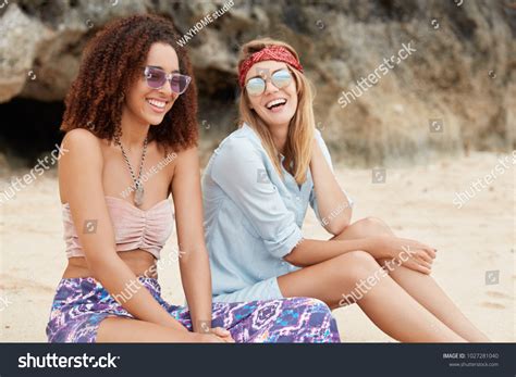 Two Happy Mixed Race Female Lesbians Stock Photo Edit Now