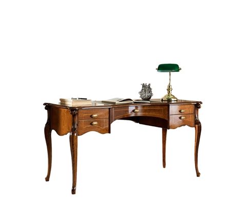 Rustikálny Luxusný Písací Stôl Pasiones Z Masívneho Dreva A Vyrezávanými Nožičkami S Piatimi