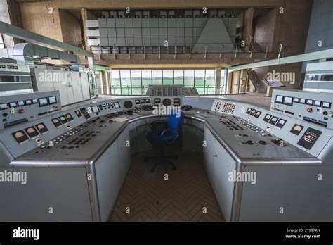 Old Control Room From An Abandoned Radiostation Stock Photo Alamy