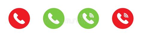 Phone Call Icons Phone Call Buttons Telephone Vector Icons Isolated