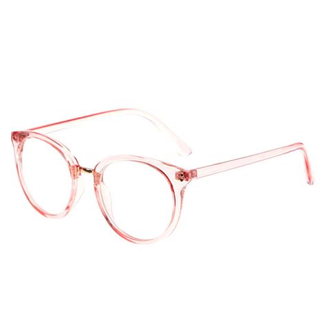 Clear Pink Round Fake Glasses Claires Ca