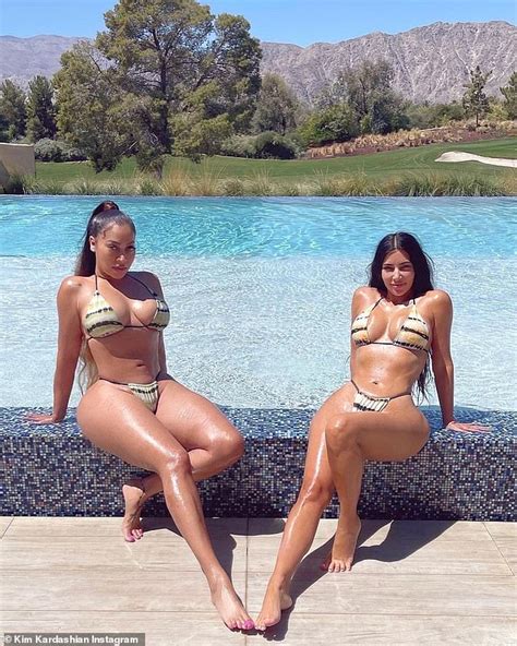 Kim Kardashian And Bestie La La Anthony Showcase Their Curves In Coordinating String Bikinis