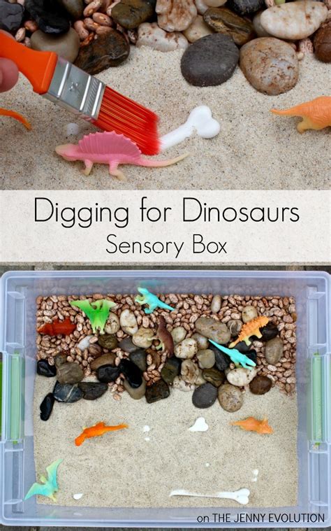 Digging For Dinosaur Sensory Bin For Toddlers The Jenny