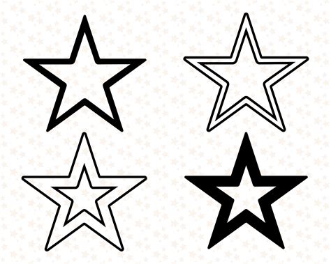 Star Svg Bundle Star Svg Star Outline Star Clipart