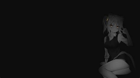 wallpaper black background simple background dark background selective coloring anime