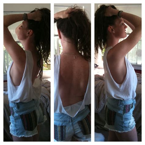 Instead of being forced to do this or not wear your cute knew shirt take an old bra of yours and make it a triple strap bra. love always: DIY backless shirt