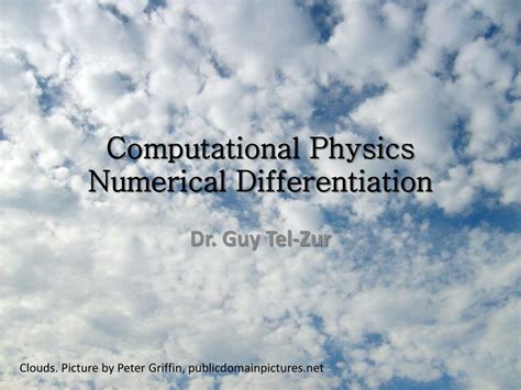 Ppt Computational Physics Numerical Differentiation Powerpoint