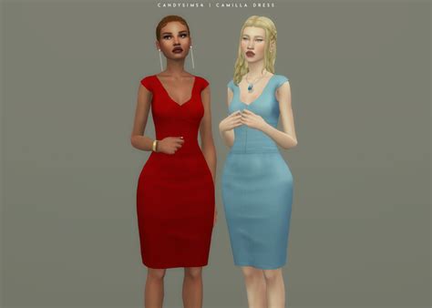 Camilla Dress From Candy Sims 4 • Sims 4 Downloads
