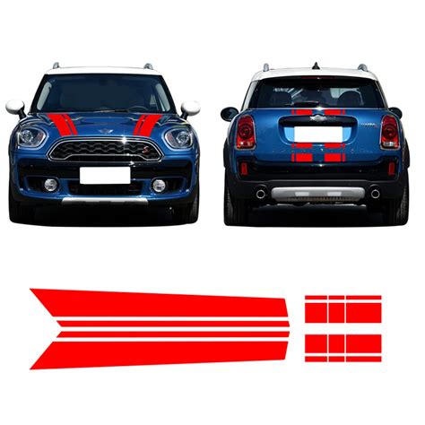 Strisce Stripes Adesivi Cofano Per F55 F56 F57 Mini Cooper One Works