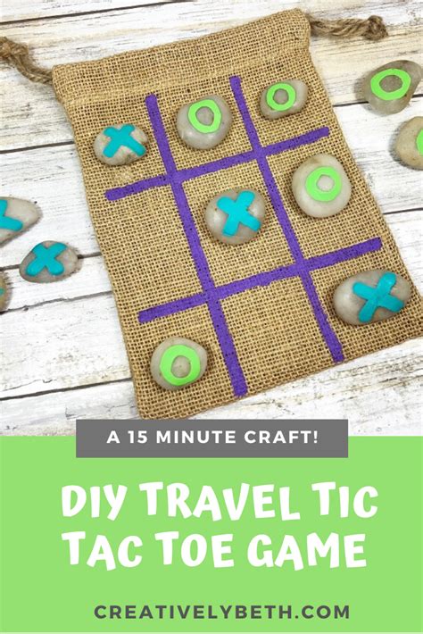 How To Diy A Tic Tac Toe Game In 15 Minutes Creatively Beth