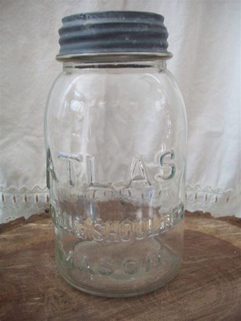 Vintage Atlas Strong Shoulder Mason Jar By Inspiredtreasurenest