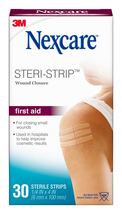 Nexcare Steri Strip Skin Closure Hypoallergenic 1 4 X 4 30 Count