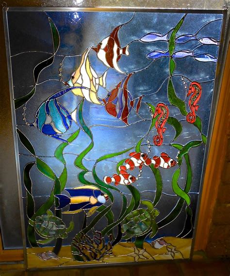 To search for other free stained glass patterns, go to free pattern search. Tropical Aquarium | Stained glass art, Wine glass art ...