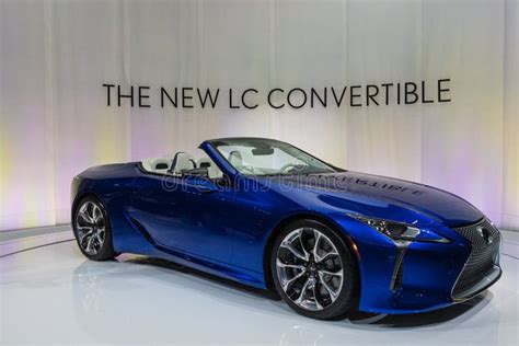 Lexus Lc500 Convertible On Display During Los Angeles Auto Show