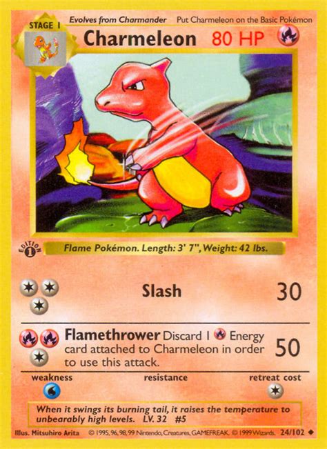 You can search by individual card, by pokemon name, or browse our pokemon card set list … Charmeleon Base Card Price How much it's worth? | PKMN Collectors
