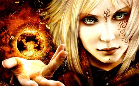Occult Women Witch Sphere Horror Art Crystal Spell Dark 1080p Fantasy Face Cg Magic