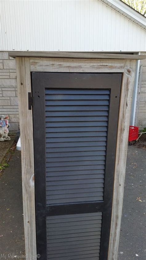Rustic Shutter Cabinet From Reclaimed Fencing My Repurposed Life