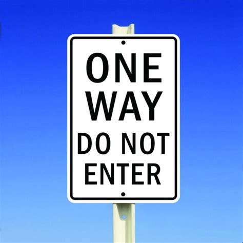One Way Do Not Enter Street Traffic Aluminum Metal 8x12 Sign Ebay