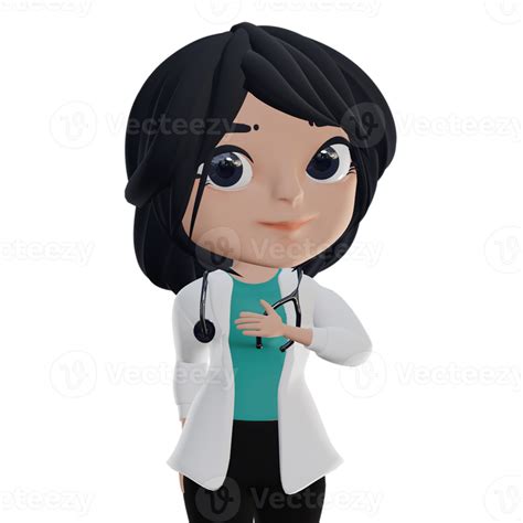 3d Beautiful Female Doctor 15271501 Png
