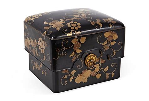 Antique Japanese Lacquered Writing Box Japanese Lacquerware Oriental
