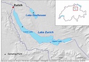 Map of Greifensee and Lake Zurich showing the sampling sites. The ...