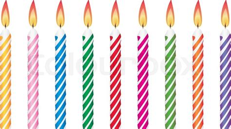 Vector Colorful Birthday Candles Stock Vector Colourbox