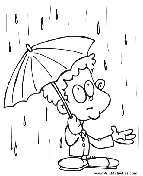 Rain Coloring Pages For Kids Coloring Home