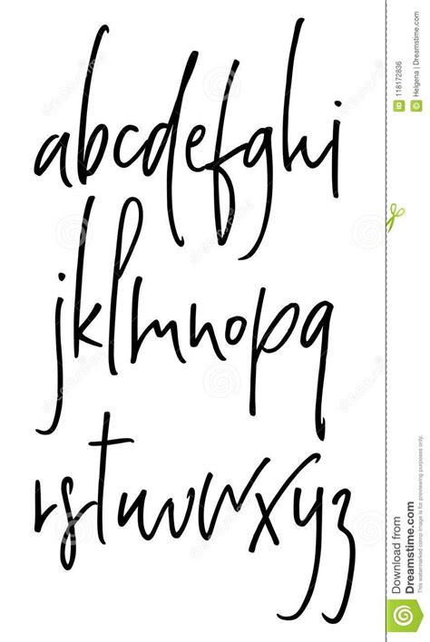Ballpen Handwritten Vector Alphabet 117070529