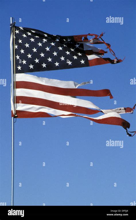 Torn And Tattered American Flag Stock Photo Alamy