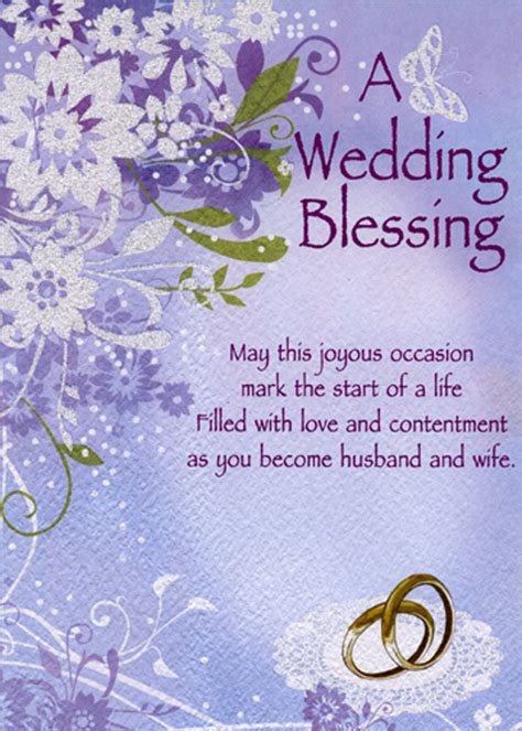 Looking for the perfect wedding wishes? Designer Greetings A Wedding Blessing: Purple and White Flowers Religious Wedding ...