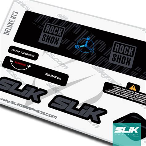 Rear Shock Decals Rockshox Collection Slik Graphics