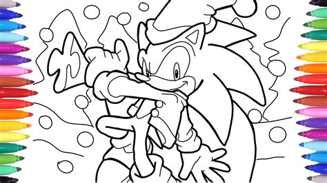 Sonic Coloring Pages Sonic Christmas Coloring Pages For Kids How To