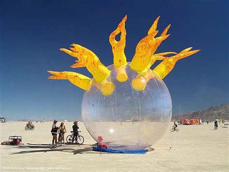 Inflatable Art With Flames Fire Burning Man 2004