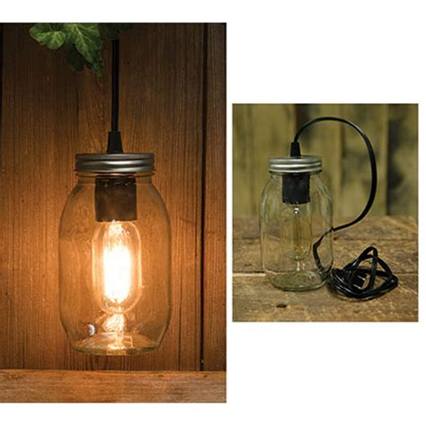 Mason Jar Edison Light Wlid And Bulb